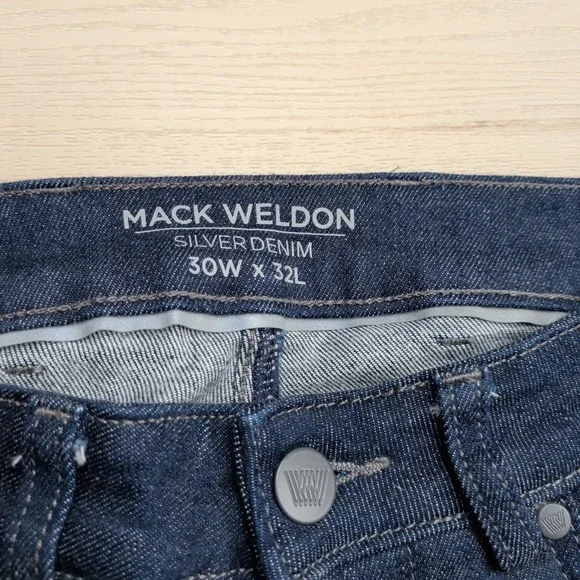 Lot of 2 Mack Weldon Jeans Mens 30x32 (Fit 30x30) Selvedge Silver Denim Stretch - Picture 14 of 16